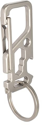 VAKON - Karabinerhaken aus Titan EDC, Schnellverschluss Karabiner, Multitool Schlüsselanhänger, Schlüsselring mit Flaschenöffner