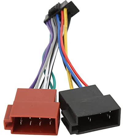 Akozon ISO Kabelbaum Adapter Konverter, Adapter Kabelbaum ISO-Stecker AUX-Adapter Kabelbaumadapter ISO Kabel Anschluss Adapter Radioadapter Adapter für JVC Neu