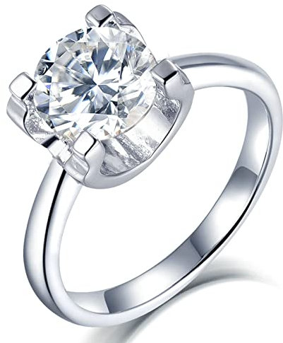 Musihy Statement Ring, Ring Silber 925 Bull Head 4 Krappeneinlage Silber Ringgröße 60 (19.1)