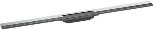 hansgrohe Fertigset Duschrinne RainDrain Flex, Abflussrinne 1000mm, Bodenablauf Dusche kürzbar, Chrom