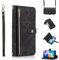 ESONG Handyhülle für Xiaomi Redmi Note 11 Pro 4G/5G Tasche,hulle mit Kartenfach,Schultergurt,Stoßfest Handytasche Magnetic Klapphülle Case,Flip PU Leder Brieftasche Schutzhülle,Schwarz