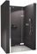BERNSTEIN - Paroi de douche en verre Cabine de douche niche Parre douche encastrée porte tournante - Noir mat - Toutes largeurs & positions - Etanche, Nano-revêtement, Poignée & Profils alu - NT403