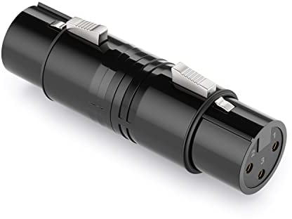 DeleyCON Adattatore Audio XLR - Accoppiamento Connettore da Presa a Presa per Cavo 3 Pin - Altoparlante, Microfono, Mixer, Strumento Musicale, Studio di Registrazione