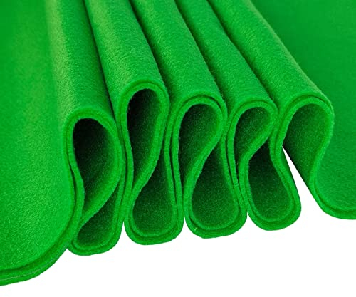 Jtnohx Tessuto di Feltro artigianale, 90X90CM Fogli di Feltro Morbido per L'artigianato, 1,4 mm Pannolenci Colorati Morbido per Cucire(Colore Verde Foresta)