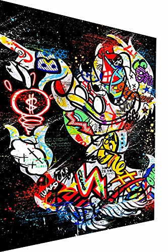 Magic Canvas Art Pop Art Donald Duck Leinwandbild 1- teilig Hochwertiger Kunstdruck Wandbilder – P5392, Größe: 100 x 50 cm