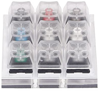 TECKEEN Mechanische Tastatur, 9 Tester, Sampler-Tastenkappe für Cherry MX mechanische Schalter