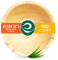 ECO SOUL Cuencos grandes de hoja de palma 100% compostables de 16 onzas [paquete de 100] Cuencos desechables para postre estilo bambú I Cuenco resistente ecológico resistente (Tazones Redondos de 6)