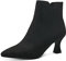 MARCO TOZZI Damen Stiefeletten mit Absatz Spitz mit Reißverschluss, Schwarz (Black), 41 EU