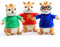 Laruokivi Cartoon Chipmunks Alvin Simon Theodore Plüschtiere Gefüllte Tier Puppe 9'' Figur 3 Stück