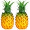 Surakey Künstliche Ananas Deko, 2 Stück, Realistisch, Gelb, Indoor, Dekoration, Kunststoff & Schaum, 21 cm hoch, 10 cm Durchmesser, Korb, Alle Gelegenheiten