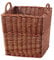 Durable Natural Wicker Open Storage Basket with Two Handles - Blanket, Bedroom Pillow, Fireside Log Basket