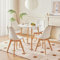 BenyLed Set de Mesa y 4 Sillas para Cocina, Terraza, Jardín, Balcón o Comedor, Mesa y Sillas, Set de 5 Piezas (Blanco+ZDYZ)