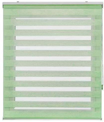 Lamellenvorhang Vertikaljalousie 90 x 250 cm Einfache Montage, Schutz der Privatsphäre Sonnenschutz Jalousie Jalousie für Türen Inkl. Aller Montage-Teile für Schlafzimmer, Grün