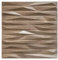 Eurodeco 50cm x 50cm 3D Paneele PVC Kunststoffpaneele 20 Stück Wandpaneele Holzimitat Wand Decke 3D Optik Holz Ramzes PVC 3D Platten, D125 Braun
