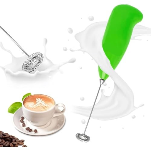 Milk Frother Hand Mixer, Electric Handheld Coffee Beater, Blend Whisk Electric Coffee Mixer, Egg Beater, Black Cappuccino Maker, Frappe Matcha Hot Chocolate Kitchen Gadget, Foamer Frothy.