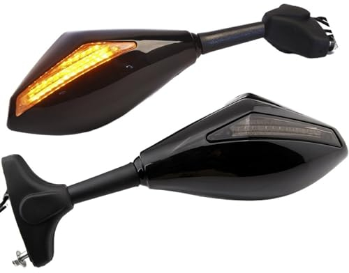 Lenkerendenspiegel Motorrad Blinker Rückansicht Seitenspiegel Für VFR 800 Für Interceptor Für 2003 2007 Motorrad Spiegel Motorrad Spiegel