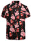 LARSD Chemise boutonnée des années 80 pour homme - Style rétro hawaïen - Pour la plage - Néon - Disco - Chemise de fête amusante, Flamant rose de Noël, Taille L
