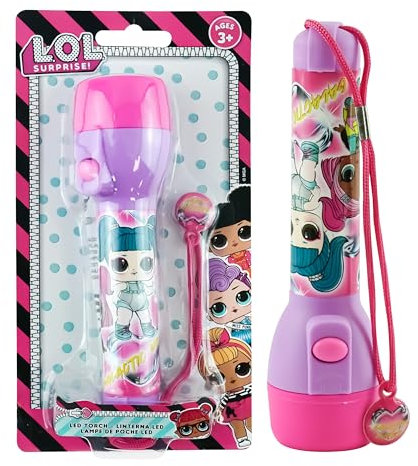 HOVUK Li'l Outrageous Littles LED Flashlight Torch- 16cm| Adjustable Safety Lanyard, Battery Operated Emergency Plastic Torch, Camping, Hiking Torch for Kids 3+Y