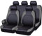 MAXZIZ Car Seat Covers Full Set for Dacia Duster (HS) 2011-2016, Leather NonSlip Waterproof Breathable Seat Cushion Protector Cushion Pad Seat Covers Set Accessories,Grey/A