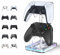 MoKo RGB Soporte de Mando Universal de 2 Niveles con Luces para Switch 2 Pro, PS5/4,Xbox Series X/S,Switch Pro y Otros Mandos, Decoración de Escritorio Accesorios de Juego con 2 Puertos USB para Carga