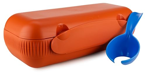Tupperware Columbus boîte à œufs rouge brique pour 10x œufs (avec cuillère à œufs bleue)