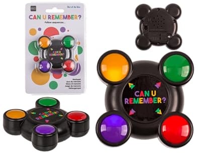 Close Up Elektronisches Merkspiel für Kinder, Erwachsene, Senioren | Gedächtnistrainer | Lernspielzeug mit LED-Licht & Geräuschen | Memory Taschenspiel | Gedächtnisspiel für Zuhause & unterwegs
