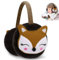 Uoimky Cache-oreilles enfants, Cache-oreilles en Peluche hiver avec bande dessinée motif renard Cache-oreilles Filles garcon Earmuff Protège Oreille pour filles pour l'extérieur