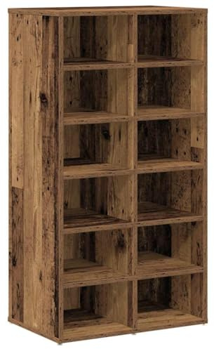 vidaXL Schuhregal Altholz-Optik 54x34x100,5 cm Holzwerkstoff