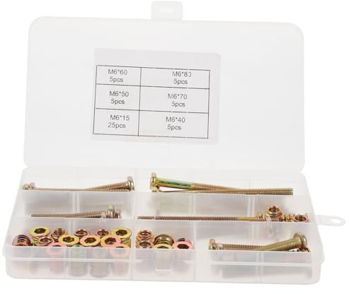 Anneome Sechskantschrauben Set Spax Schrauben Set × Gewindeeinsätze Für Verzinkter Stahl Öbel Bolzen Und Einschraubmutter Set 5 Größen Geeignet Für Öbelmontage Und Reparatur