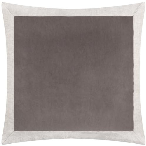 Yard Auden Matte Velvet Polyester Filled Cushion (Taupe, 50 x 50 cm) | Soft matte velvet finish with a smooth, modern look with a soft polyester filling for elegant everyday styling