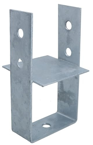 Concrete in Wooden Post U Support Base Bracket 100 x 100mm Carport Decking
