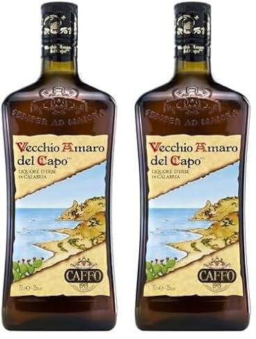 Vecchio Amaro del Capo Liquore d'Erbe di Calabria Caffo, 70cl (Confezione da 2)