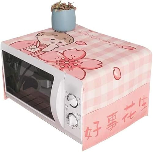 SDGBCXD, Funda protectora for horno microondas, bonita funda protectora for horno microondas, color rosa claro,Cubiertas de polvo de microondas