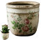 Pianta ceramica pentola vintage fiore modello 4.7x4.3 pentola con foro di drenaggio e texture crack fioriera fai -da -te per esterno interno.