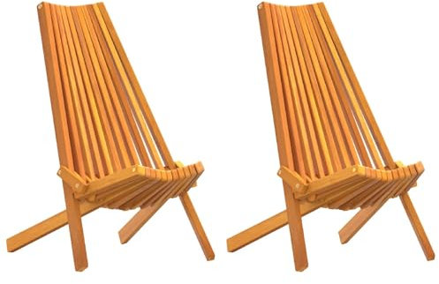 vidaXL Klappgartenstühle 2er-Set aus massivem Akazienholz, stylisch, langlebig und wetterfest. Perfekt für Terrasse, Garten, Patio, Balkon – für mehr Gartenkomfort. Rustikal und wetterbeständig.