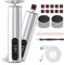 Jianyana 2 in 1 Electric Foot File, Electric Foot File Hard Skin Remover for Dry Dead Hard Skin Feet Callus Remover for Feet Care Exfoliator (Silver-Digital Display)
