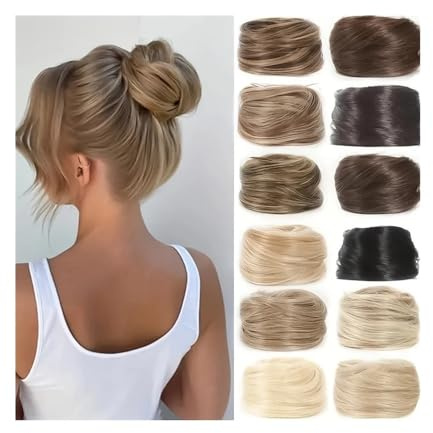 Echthaar-Dutts, Pferdeschwanz, Haarteil, brasilianisches Haar, Scrunchies, Hochsteckfrisuren, Donut-Chignon, Haarverlängerungen(27 613)