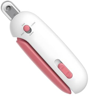 DOETYD 4-Level Adjustable Cat Nail Clippers with Safety Guard,Professional Cat Nail Clippers for Safe Grooming,Ideal for Kittens Puppies and Beginners（Pink）