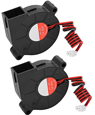 Ventiladores de Enfriamiento de la Impresora 3D Silencioso 2 Piezas para Ender-3, 50x50x15 Mm DC 24 V Ventiladores para Enfriamiento Eficiente