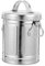 SOIMISS cenicero Mini Papelera de Escritorio Cubo de Basura de sobremesa Cubo de Almacenamiento de carbón Papelera de tocador Basura de la Cocina Mini Basura Acero galvanizado Plata
