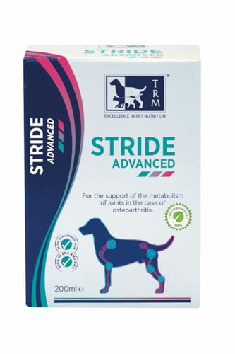 TRM Pet Stride Advanced Dog Joint Supplement 200ML | Flüssige Unterstützung für Osteoarthritis & Mobilität | mit Hyaluronsäure, veganem Glucosamin HCl, Chondroitin, MSM, Algen EPA & DHA