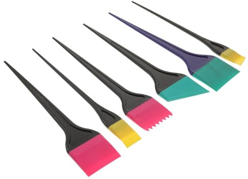 WRITWAA 6 Piezas Cepillo De Teñido y Tabla De Fregado Cepillo De Tinte Kit De Pelo Kit De Tinte Para El Cabello Aplicador De Tinte Para El Cabello Destacado Reflejos Equipo Color Aleatorio