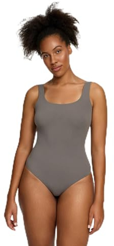 CFab Body Damen Rückenfrei Low Back String Baumwolle Ärmellos | Tiefer Rückenausschnitt glatter Stoff breite Träger und Druckknopfverschluss für offene Looks und bequemen Alltag