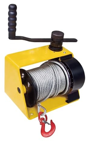 Schneckengetriebe-Kurbelhandwinde Mit Bidirektionalem Ratschenmechanismus, 250 Kg/550 Lb-10 M/32,8 Ft-1000 Kg/2200 Lb-35 M/114, Ft, Geeignet For Abschleppen Oder Laden(500kg/1100lb-25m/82ft)