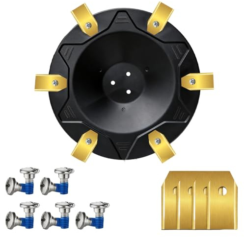 6er Messerscheibe Kompatibel mit ECOVACS Goat O500, O800, O1200, G1-800, G1-2000, G1, Messerteller + 10 Klingen +10 Schrauben, Premium Mähteller aus Glasfaserverstärktem, Messerscheibe Rasenroboter