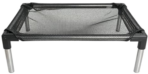 Upphöjd Hundsäng Portabel Andningsbar Mesh Hammock | Kraftig Utomhussäng för Hund Resa, Bil, Terrass, Träning, , Valp, Senior