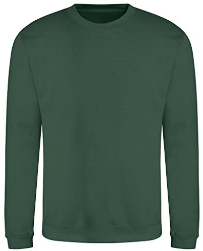 AWDis Herren Sweat Sweatshirt, Grün (Bottle Green BOG), L