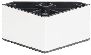 Lot de 4 pieds de meuble carrés en plastique blanc - Hauteur : 5 cm - Plastique de qualité supérieure