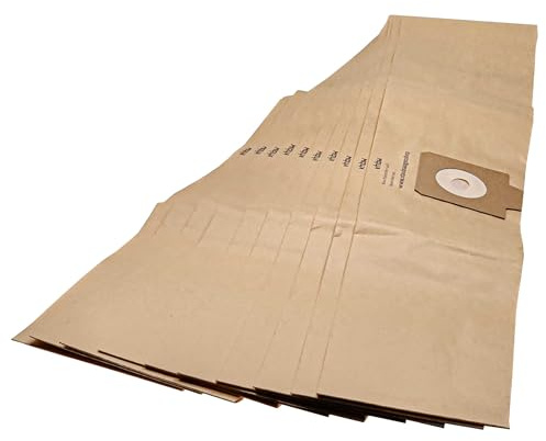 vhbw 10x Staubbeutel kompatibel mit AEG/Electrolux E22 | Z951 Staubsauger - Papier, 95,5cm x 17cm braun