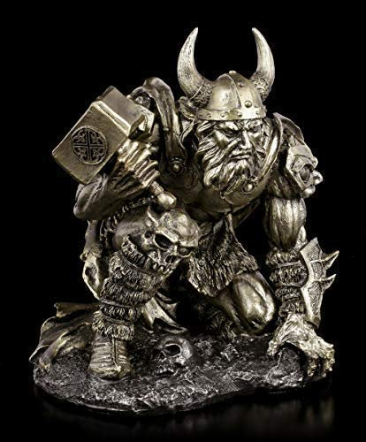 Thor Figura con Martello Mjolnir Mythologie-Fgur Dio des Donners